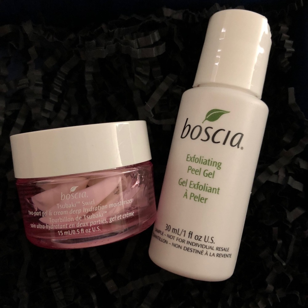 Boscia tsubaki swirl moisturizer + peeling gel